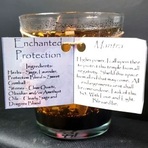 Enchanted protection candle 8oz.
